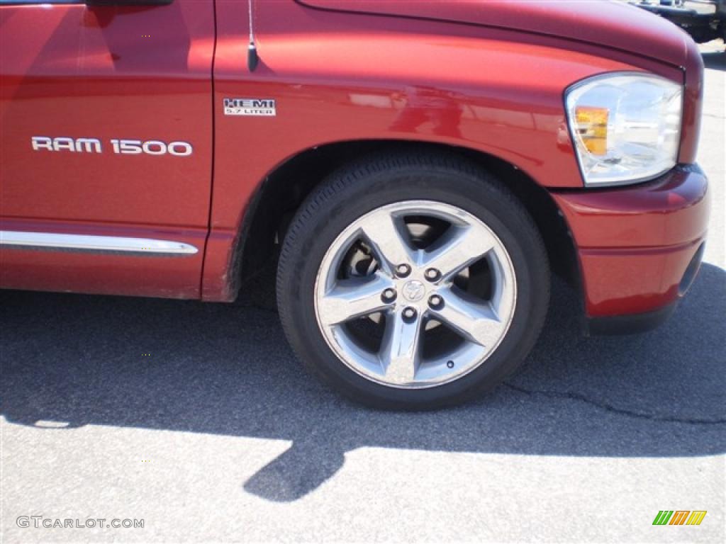 2007 Ram 1500 SLT Quad Cab - Inferno Red Crystal Pearl / Medium Slate Gray photo #4