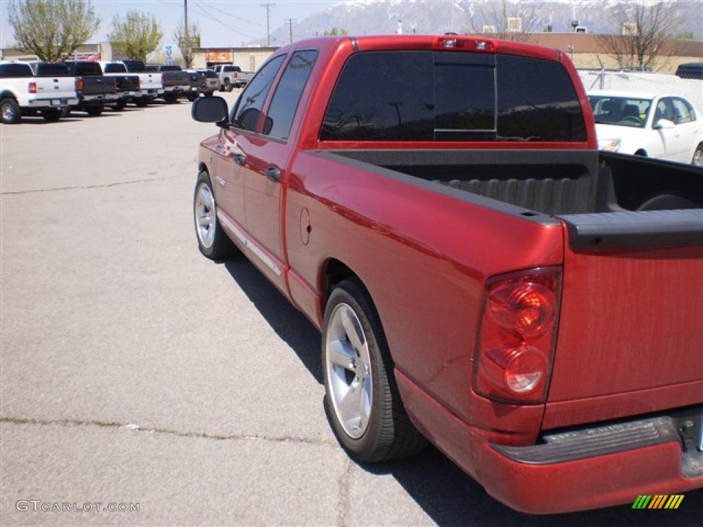 2007 Ram 1500 SLT Quad Cab - Inferno Red Crystal Pearl / Medium Slate Gray photo #6