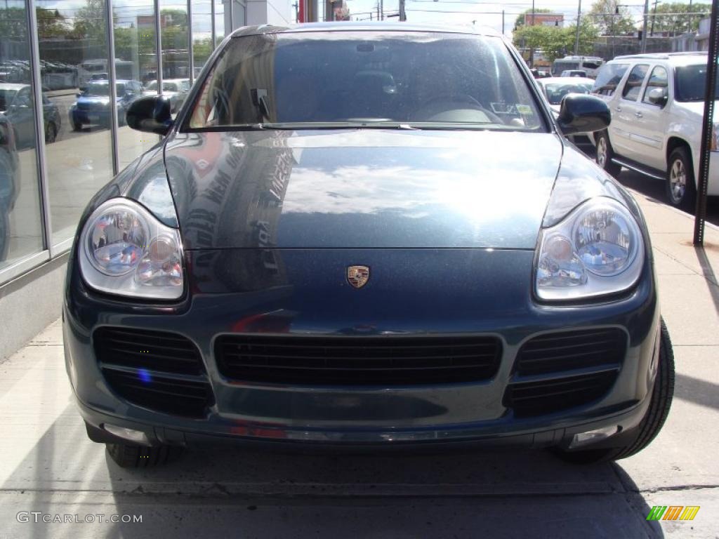 2005 Cayenne  - Dark Teal Metallic / Havanna/Sand Beige photo #2