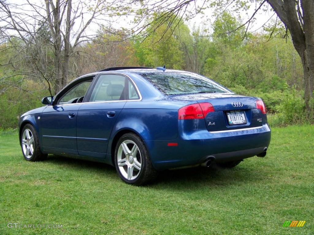 2005 A4 2.0T quattro Sedan - Ocean Blue Pearl / Platinum photo #6