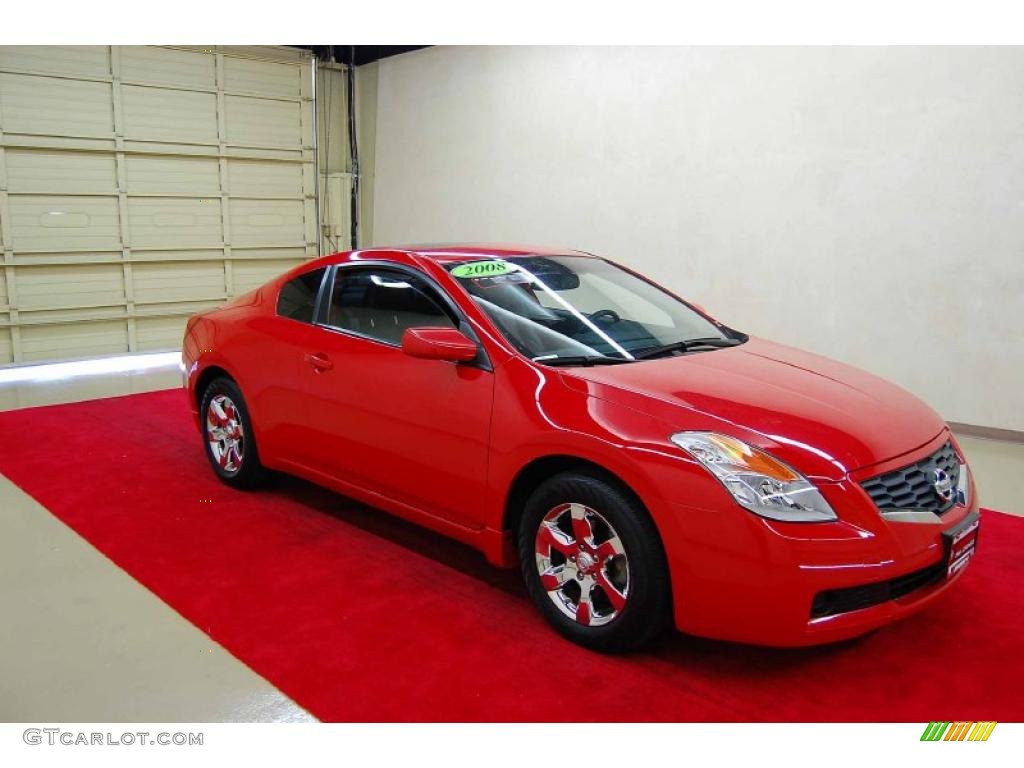 2008 Altima 2.5 S Coupe - Code Red Metallic / Charcoal photo #1