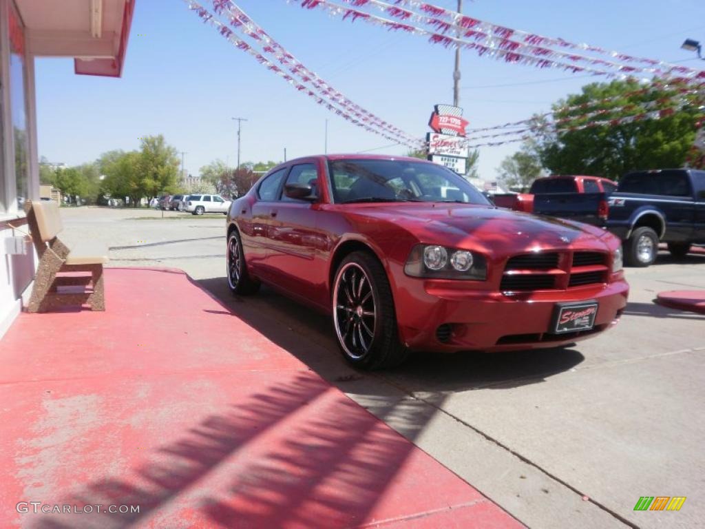 2006 Charger SE - Inferno Red Crystal Pearl / Dark Slate Gray/Light Graystone photo #9