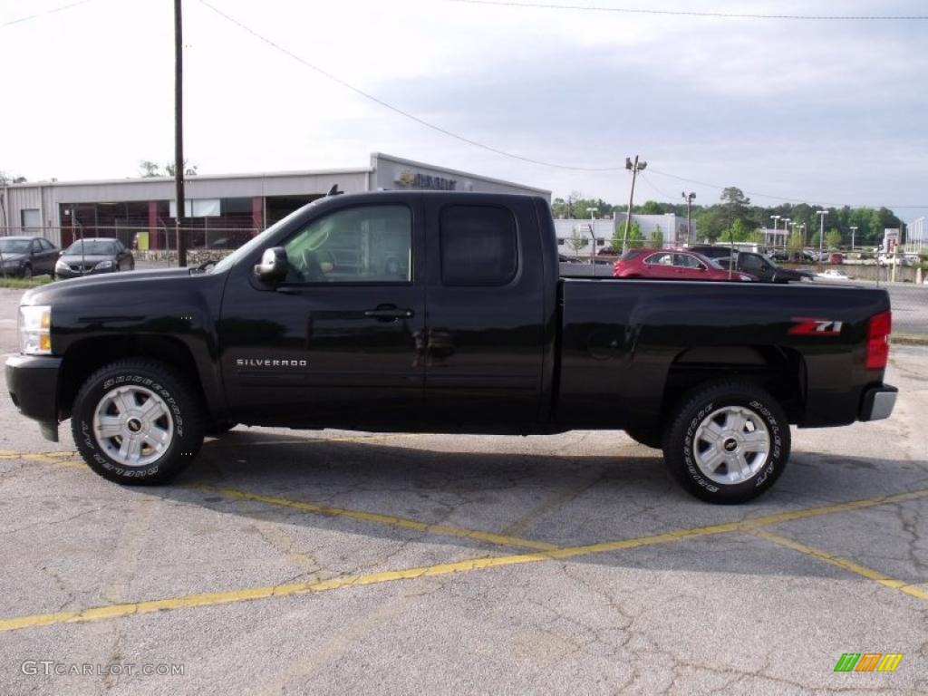 2010 Silverado 1500 LT Extended Cab - Black Granite Metallic / Ebony photo #2