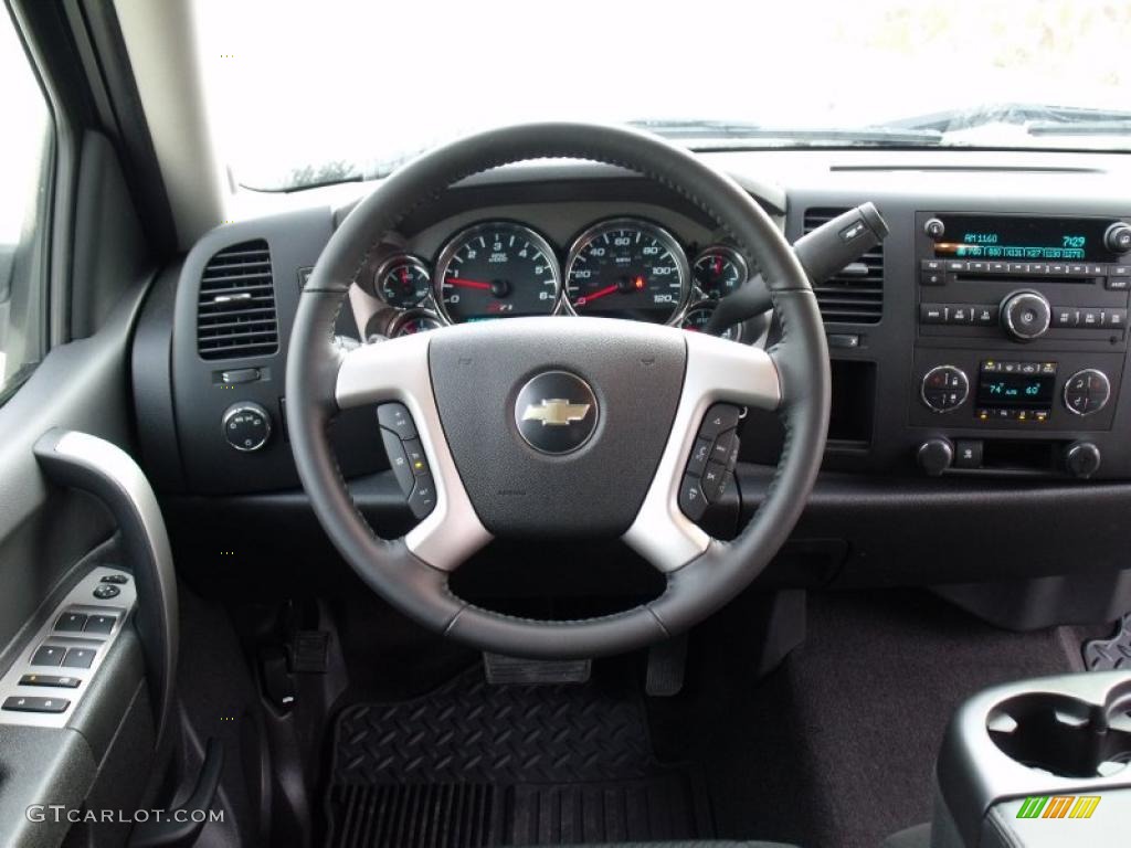 2010 Silverado 1500 LT Extended Cab - Black Granite Metallic / Ebony photo #17