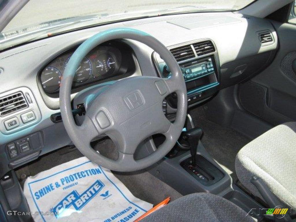 2000 Civic EX Sedan - Iced Teal Pearl / Dark Gray photo #14