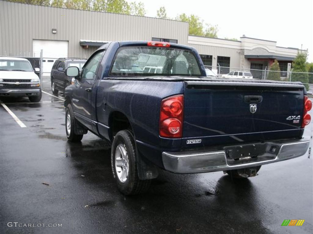 2007 Ram 1500 SLT Regular Cab 4x4 - Patriot Blue Pearl / Medium Slate Gray photo #3