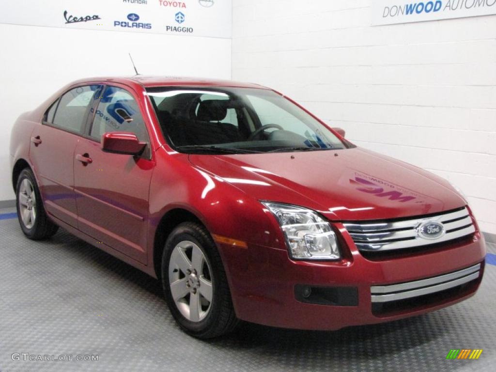 2007 Fusion SE V6 - Redfire Metallic / Charcoal Black photo #1