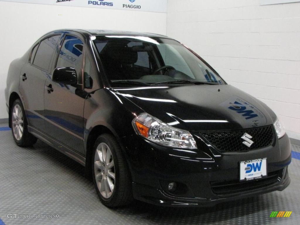 2008 SX4 Sport Touring Sedan - Black Pearl Metallic / Black photo #1