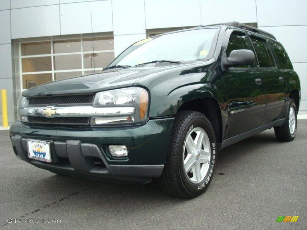 2003 TrailBlazer EXT LT 4x4 - Dark Green Metallic / Dark Pewter photo #1