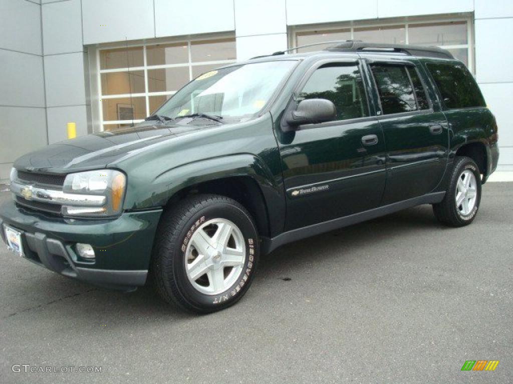 2003 TrailBlazer EXT LT 4x4 - Dark Green Metallic / Dark Pewter photo #2