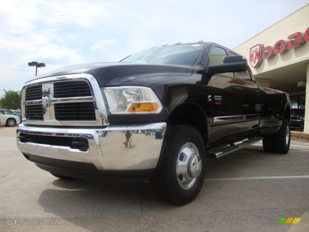 2010 Ram 3500 ST Crew Cab 4x4 Dually - Brilliant Black Crystal Pearl / Dark Slate/Medium Graystone photo #7