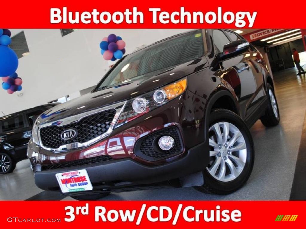 2011 Sorento EX V6 - Dark Cherry / Black photo #1