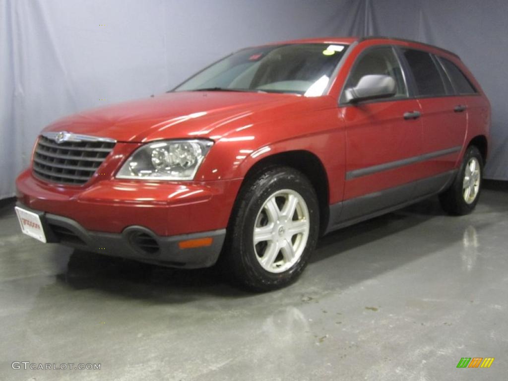 2006 Pacifica AWD - Inferno Red Crystal Pearl / Light Taupe photo #1