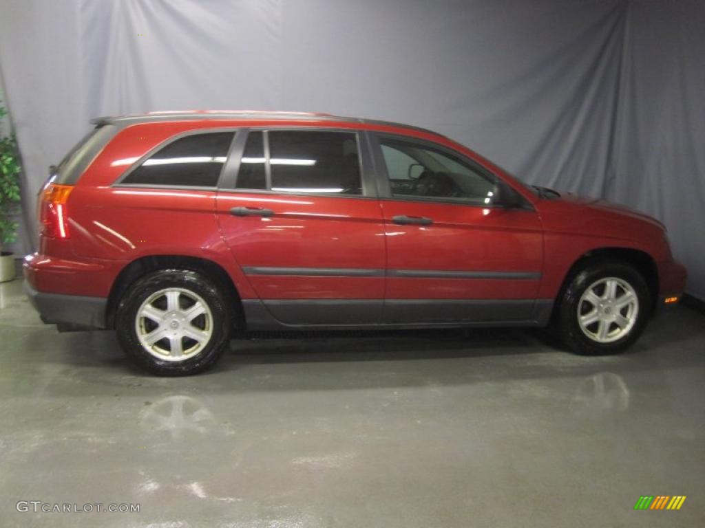 2006 Pacifica AWD - Inferno Red Crystal Pearl / Light Taupe photo #4