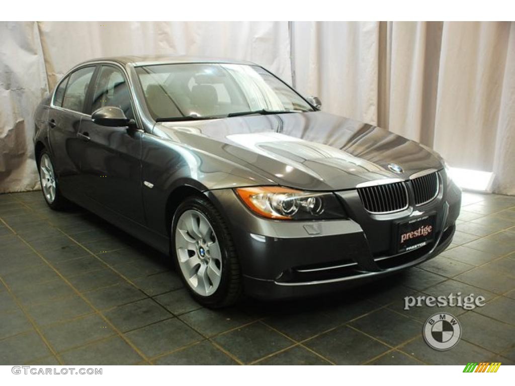 2008 3 Series 335xi Sedan - Sparkling Graphite Metallic / Black photo #11