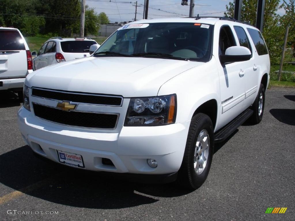 2009 Suburban LT 4x4 - Summit White / Light Cashmere/Dark Cashmere photo #1