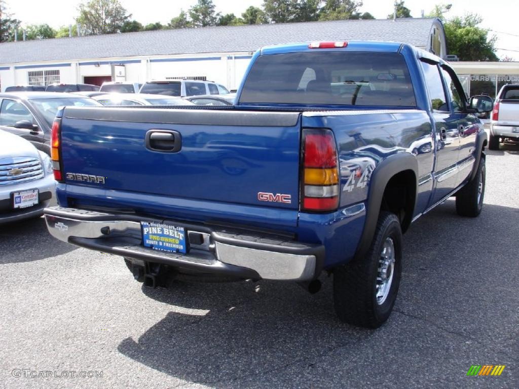 2004 Sierra 2500HD SLT Crew Cab 4x4 - Marine Blue Metallic / Neutral photo #4