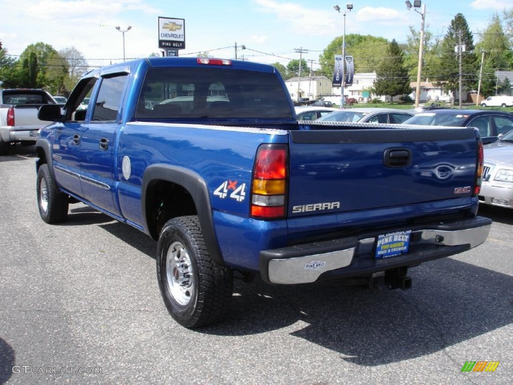 2004 Sierra 2500HD SLT Crew Cab 4x4 - Marine Blue Metallic / Neutral photo #6