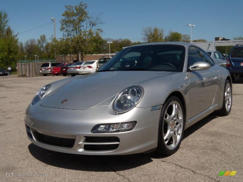 2008 911 Carrera Coupe - Arctic Silver Metallic / Black photo #1