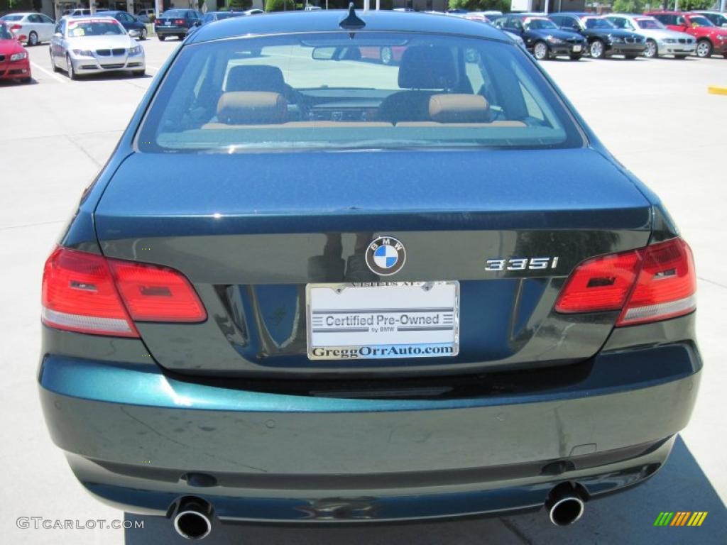 2007 3 Series 335i Coupe - Deep Green Metallic / Saddle Brown/Black photo #6