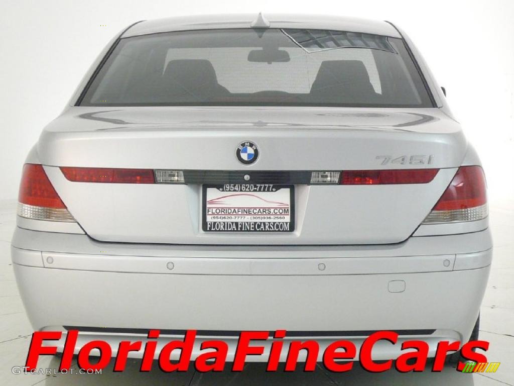 2004 7 Series 745i Sedan - Titanium Silver Metallic / Black/Black photo #4