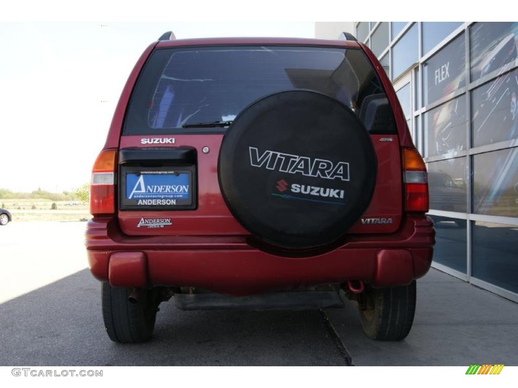 2000 Vitara JLX 4 Door 4WD - Toreador Red Metallic / Gray photo #8