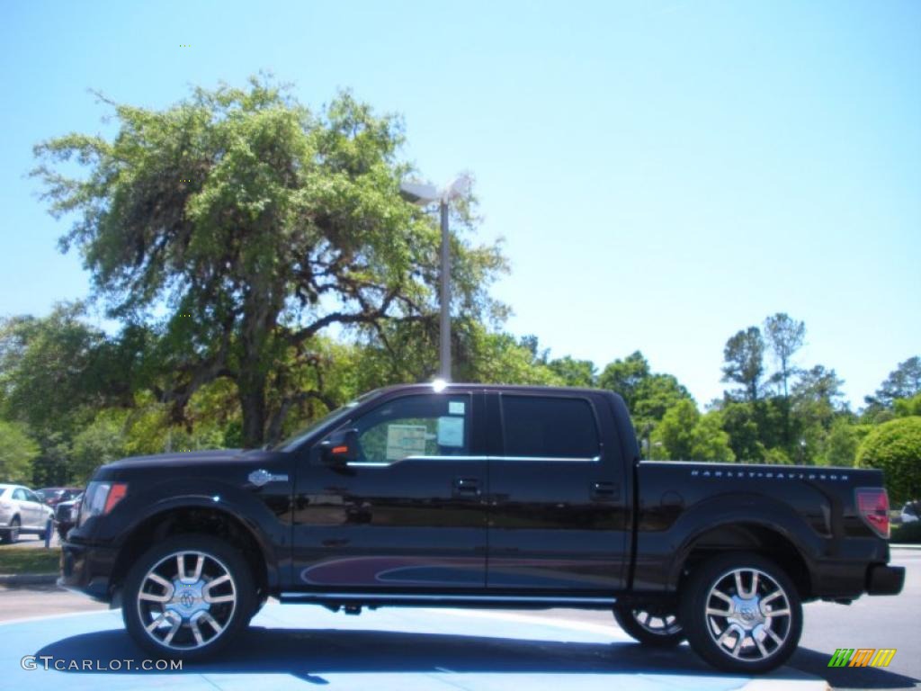 2010 F150 Harley-Davidson SuperCrew 4x4 - Tuxedo Black / Sienna Brown Leather/Black photo #2