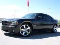 2008 Brilliant Black Crystal Pearl Dodge Charger R/T  photo #7