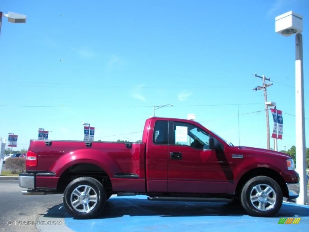 2006 F150 XLT Regular Cab - Dark Toreador Red Metallic / Medium/Dark Flint photo #6