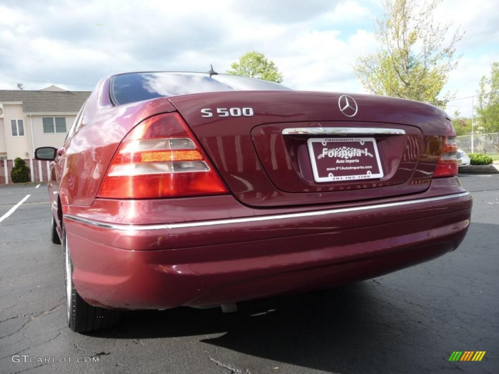 2002 S 500 Sedan - Bordeaux Red Metallic / Java photo #30