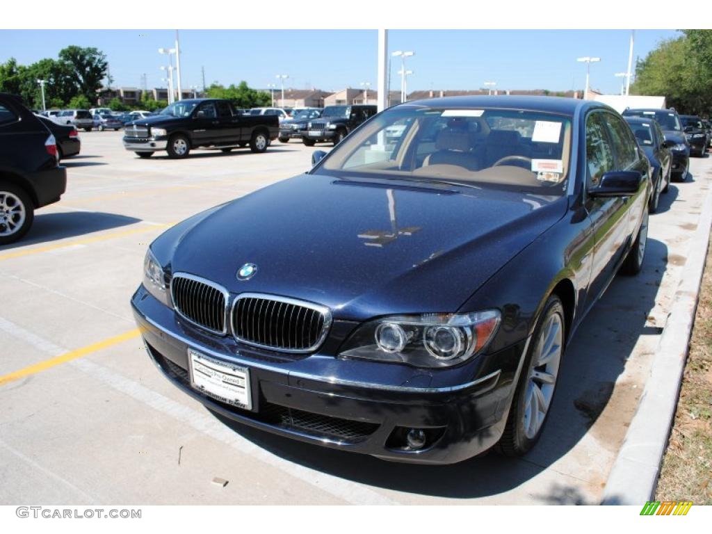 2007 7 Series 750Li Sedan - Monaco Blue Metallic / Beige photo #1