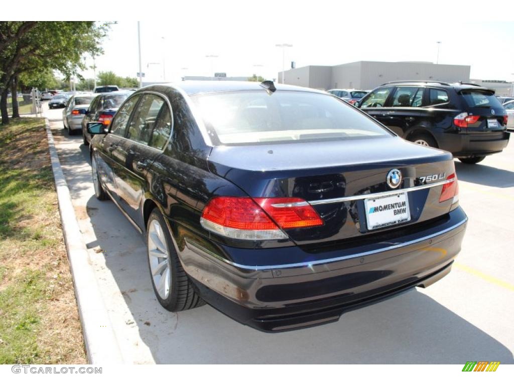 2007 7 Series 750Li Sedan - Monaco Blue Metallic / Beige photo #3