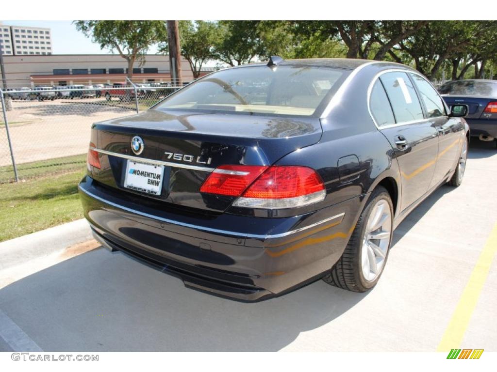 2007 7 Series 750Li Sedan - Monaco Blue Metallic / Beige photo #4