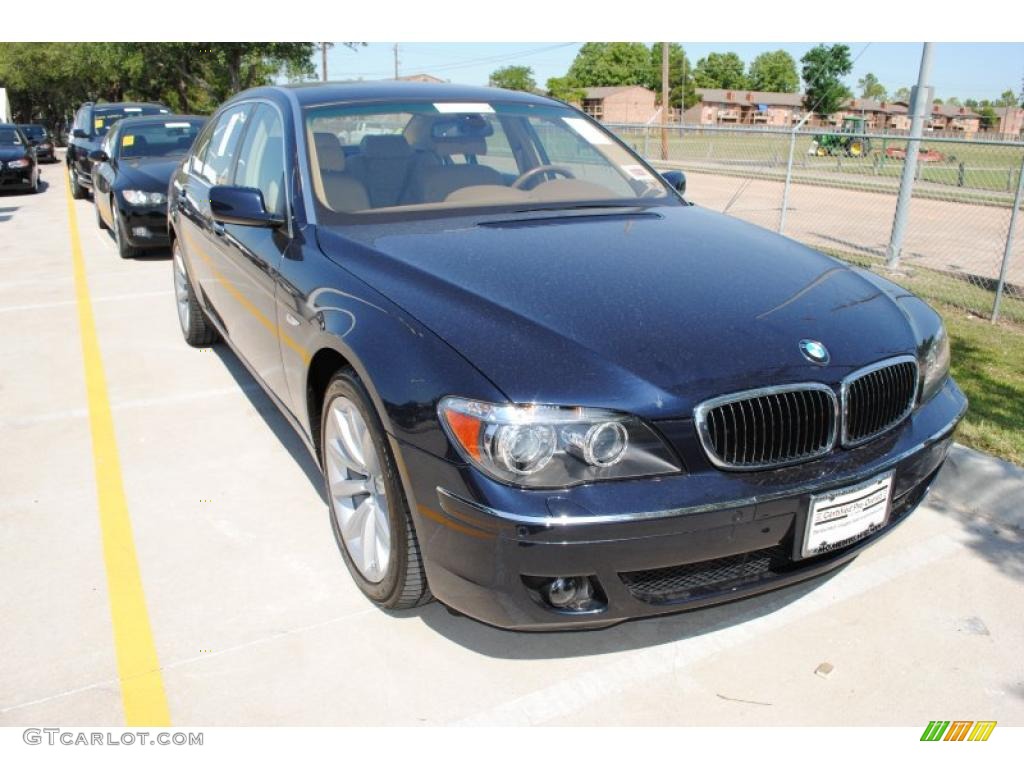 2007 7 Series 750Li Sedan - Monaco Blue Metallic / Beige photo #5