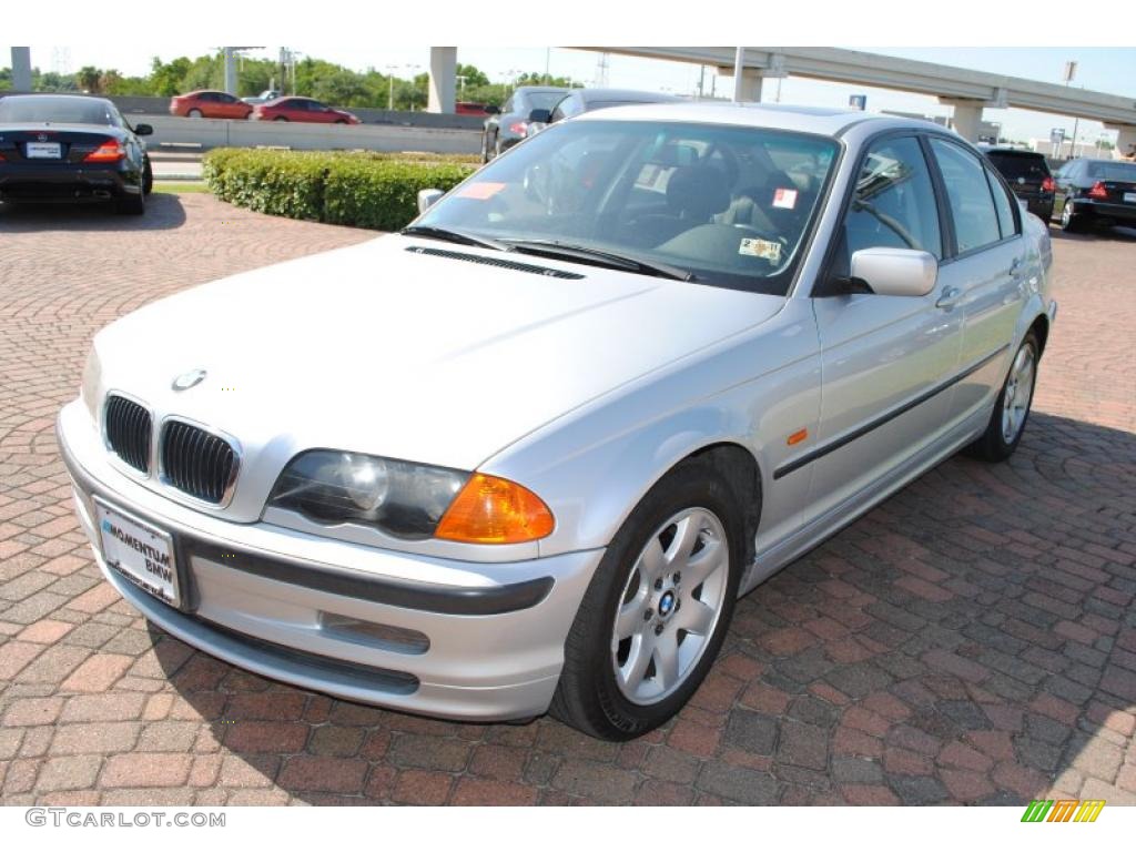 2001 3 Series 325i Sedan - Titanium Silver Metallic / Black photo #3