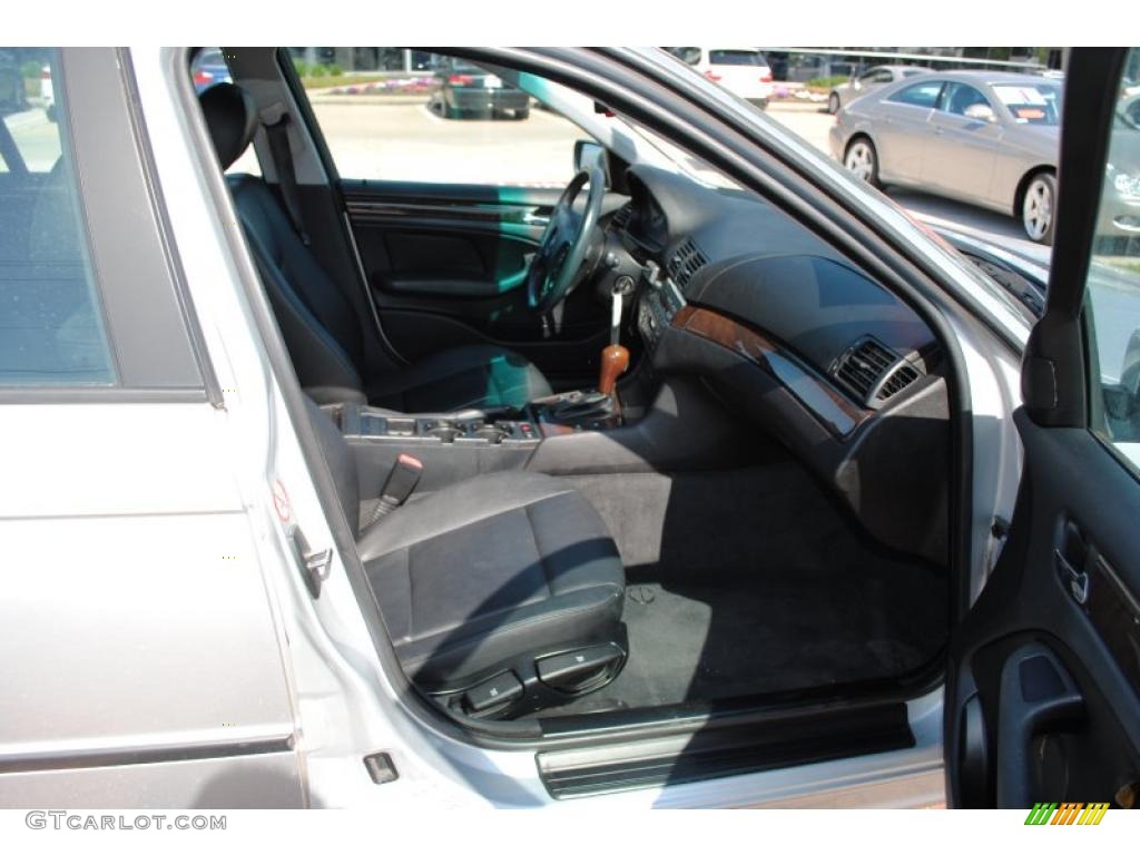 2001 3 Series 325i Sedan - Titanium Silver Metallic / Black photo #9