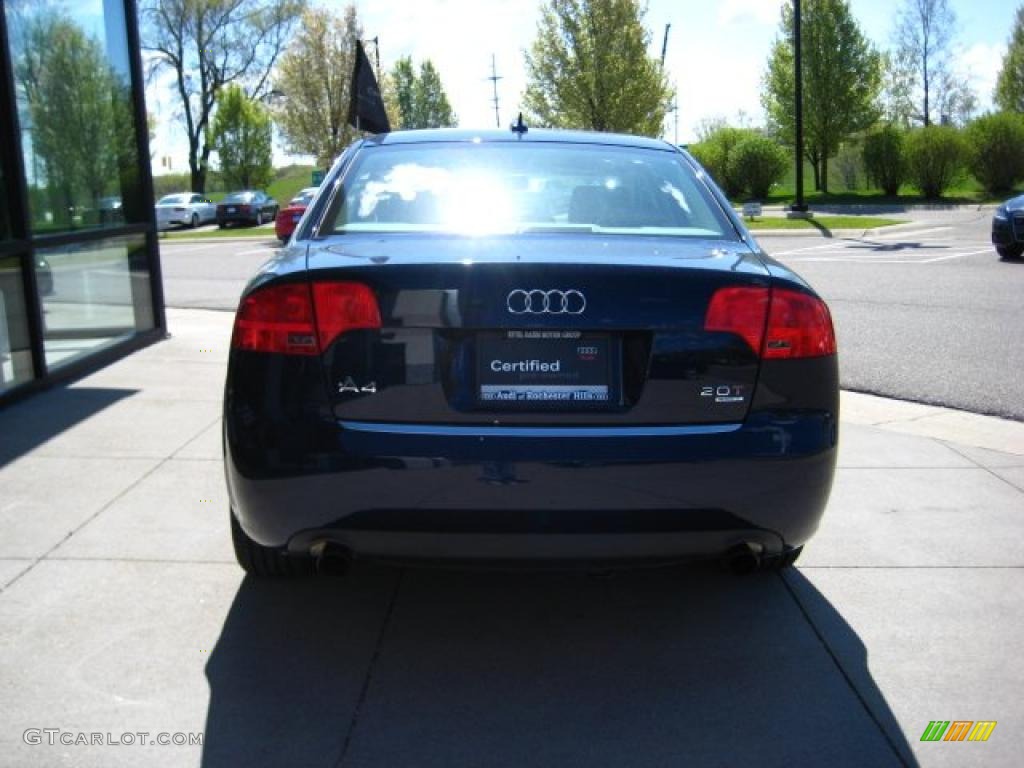 2006 A4 2.0T quattro Sedan - Moro Blue Pearl Effect / Beige photo #5