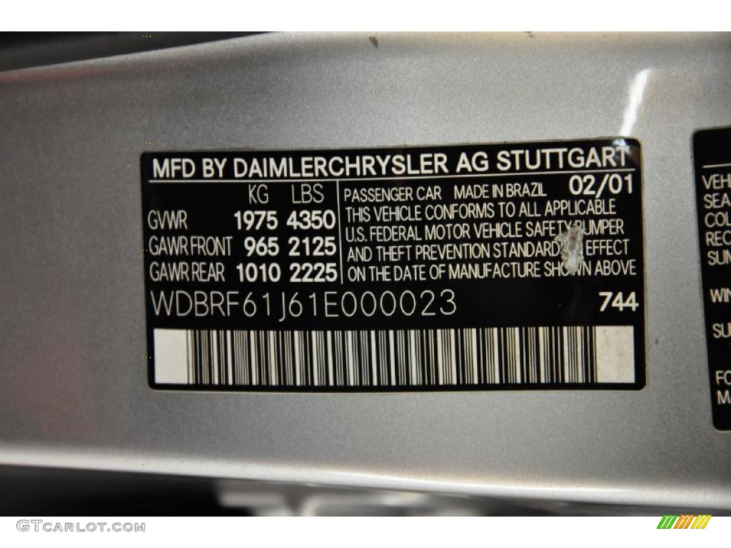 2001 C 240 Sedan - Brilliant Silver Metallic / Charcoal Black photo #9