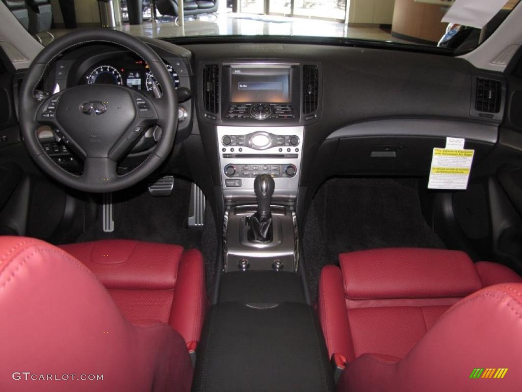 2010 Infiniti G  37 S Anniversary Edition Sedan Monaco Red Dashboard Photo #29245000