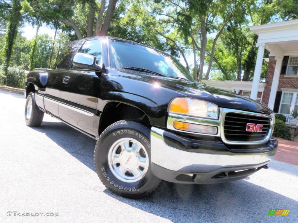 2000 Sierra 1500 SLE Extended Cab 4x4 - Black Onyx / Graphite photo #28