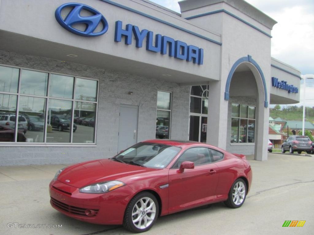 2007 Tiburon GT Limited - Redfire Pearl / Black/Red photo #1