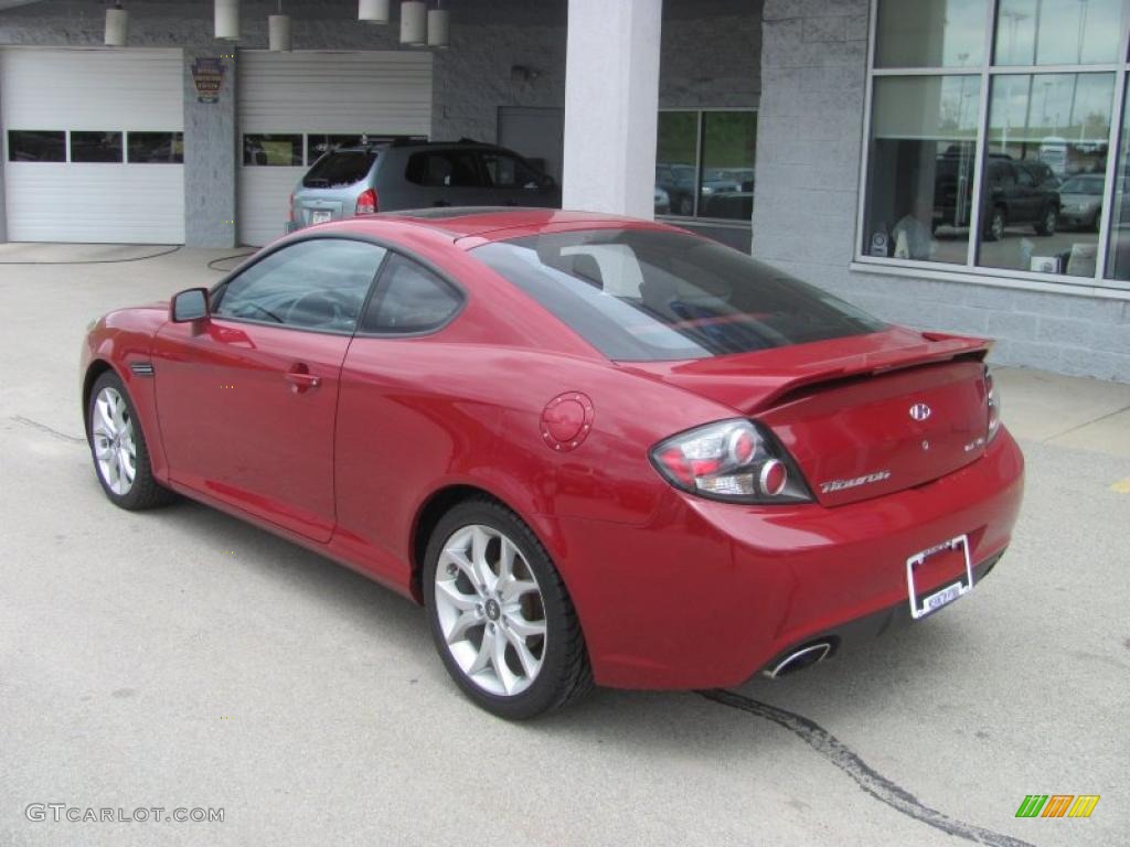 2007 Tiburon GT Limited - Redfire Pearl / Black/Red photo #5