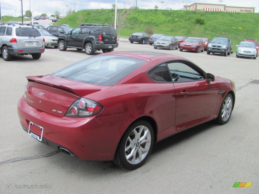 2007 Tiburon GT Limited - Redfire Pearl / Black/Red photo #7