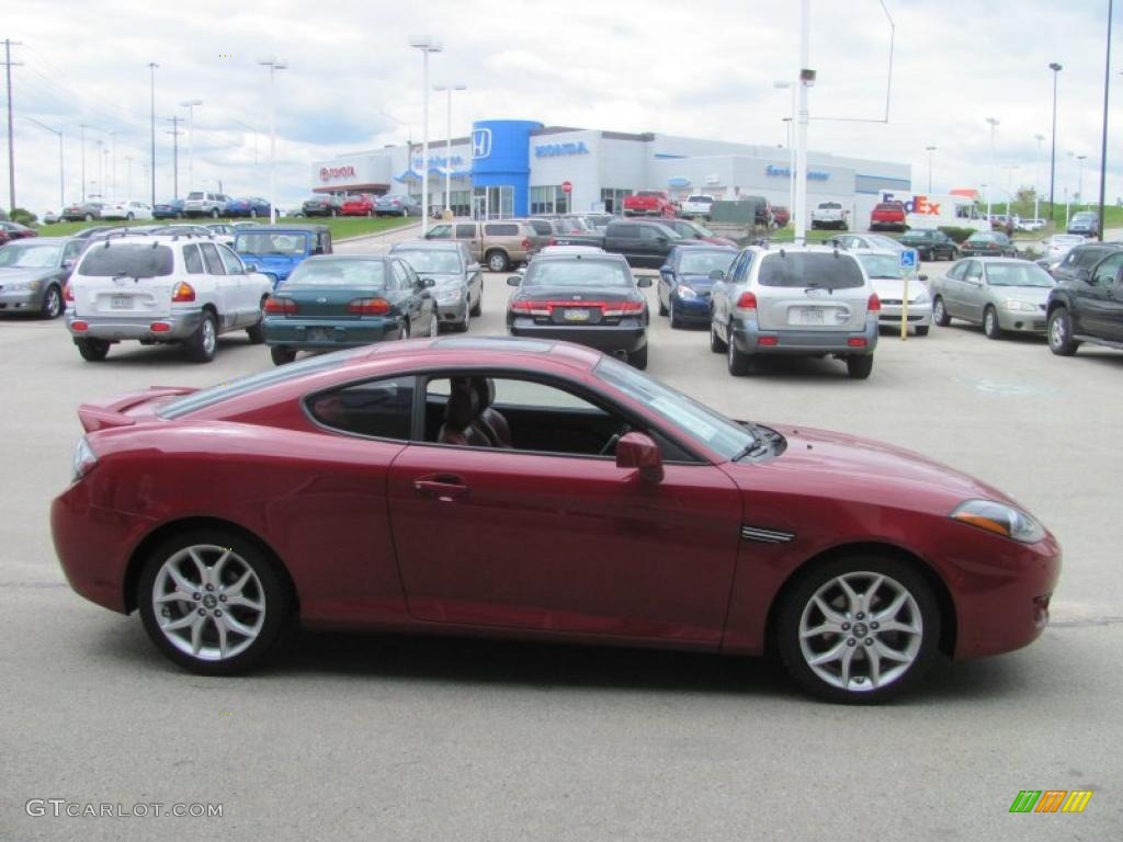 2007 Tiburon GT Limited - Redfire Pearl / Black/Red photo #8