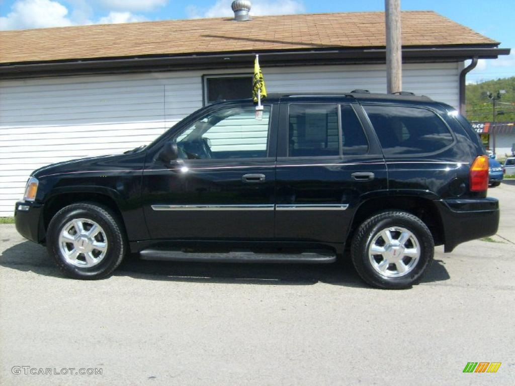 2007 Envoy SLT 4x4 - Onyx Black / Light Tan/Ebony photo #2