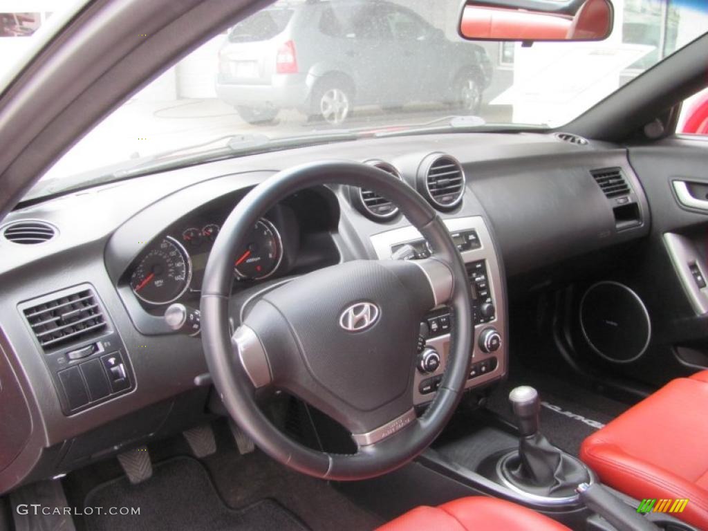2007 Tiburon GT Limited - Redfire Pearl / Black/Red photo #13