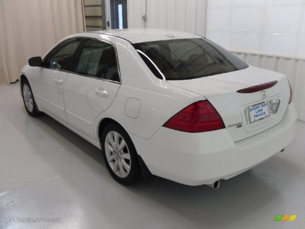 2007 Accord EX-L V6 Sedan - Taffeta White / Ivory photo #2