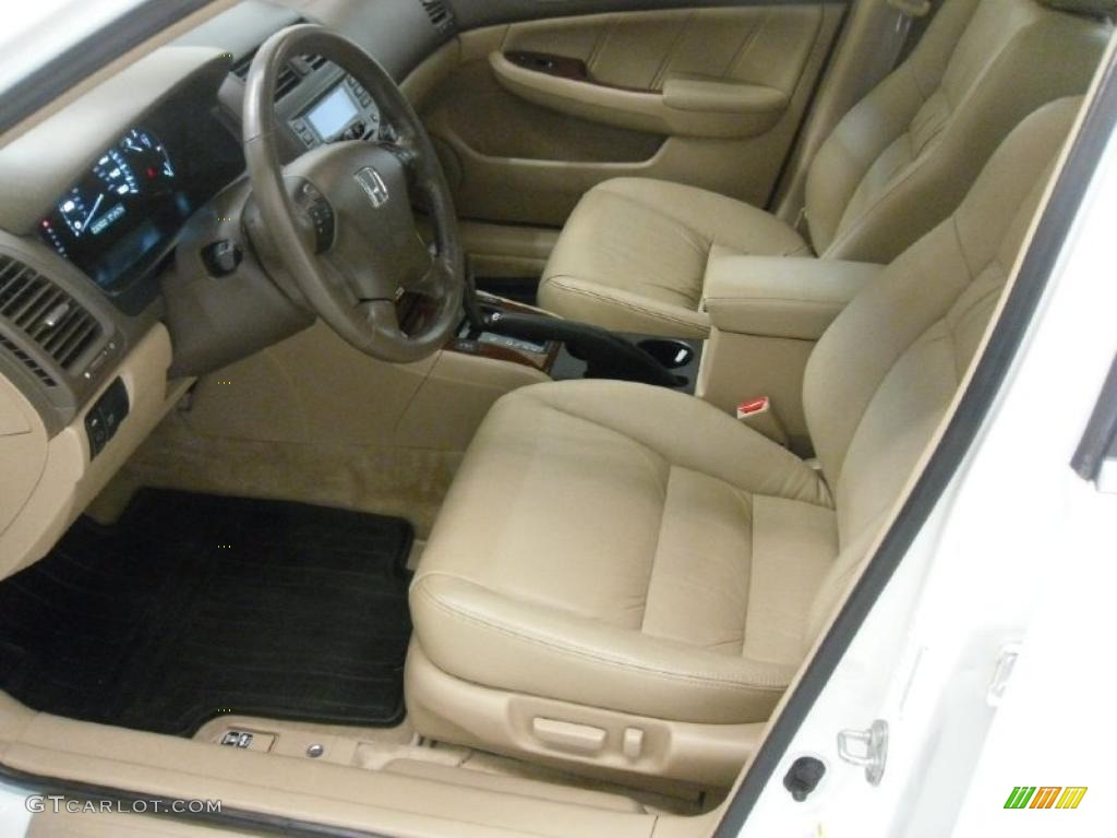 2007 Accord EX-L V6 Sedan - Taffeta White / Ivory photo #28