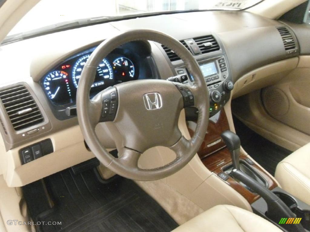 2007 Accord EX-L V6 Sedan - Taffeta White / Ivory photo #29