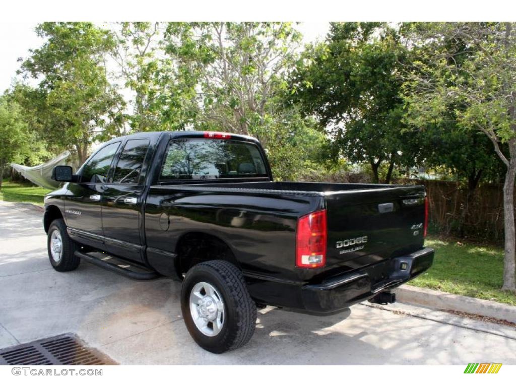 2004 Ram 2500 Laramie Quad Cab 4x4 - Black / Dark Slate Gray photo #6